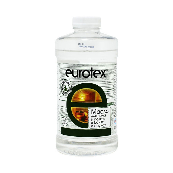 EUROTEX Масло для дерева для защиты полка, пола в бане и сауне, 0,8л ...