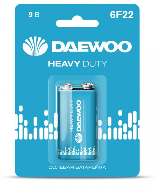 Элемент питания Daewoo Heavy Duty 6F22 BL1 - купить с доставкой по ...