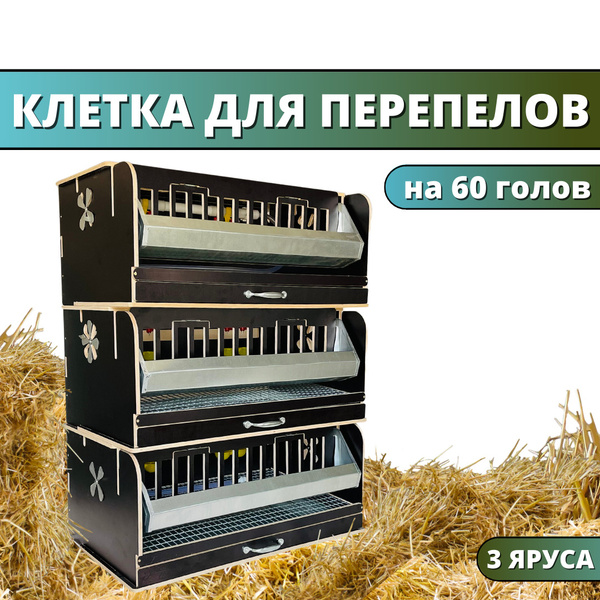 Клетка для перепелов на 60 голов,Сельский Дворик, 3 яруса Удача купить ...