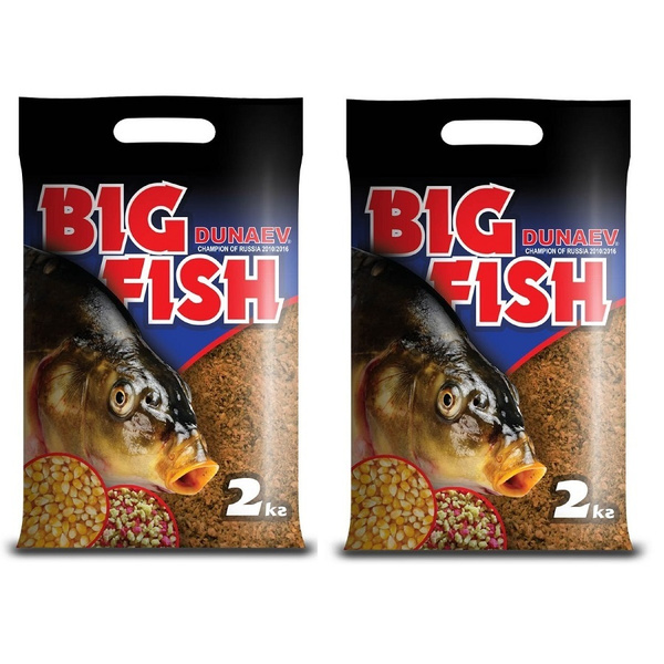 Прикормка для рыбалки Дунаев Бигфиш "DUNAEV BIGFISH" 2кг (2 пакета ...