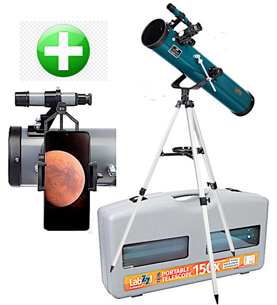 Телескоп Levenhuk LabZZ TK76 с кейсом + адаптер для смартфона - купить ...