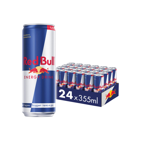 Энергетический напиток Red Bull, 355 мл х 24 шт - купить с доставкой по ...