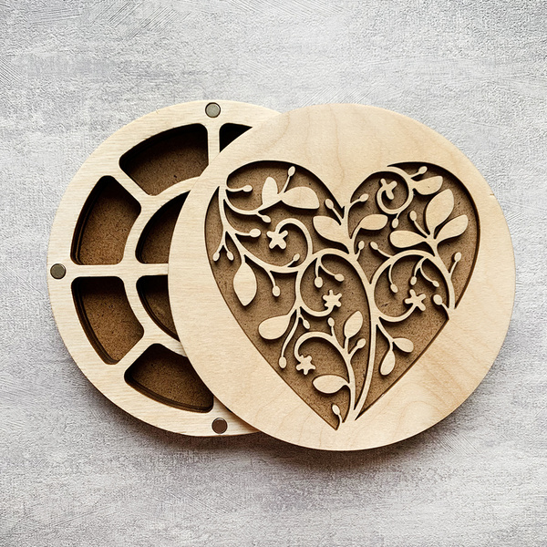 Органайзер для бисера на 12 ячеек "Сердце" - купить с доставкой по ...