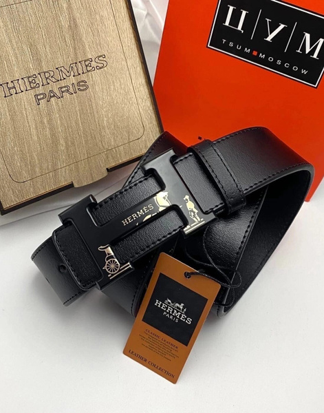 Мужской ремень HERMES с принтом на бляшке - купить с доставкой по ...