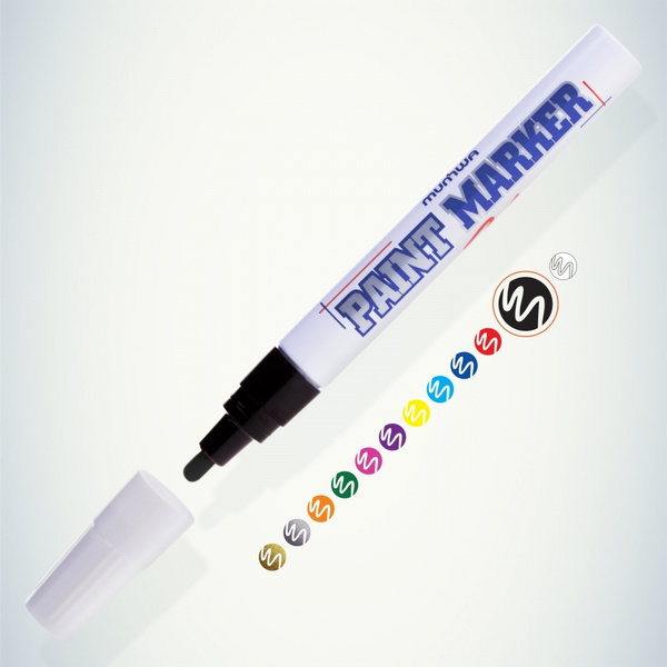 Маркер-краска PAINT MARKER (MunHwa) ЧЕРНЫЙ, 4мм, нитро-основа - купить ...