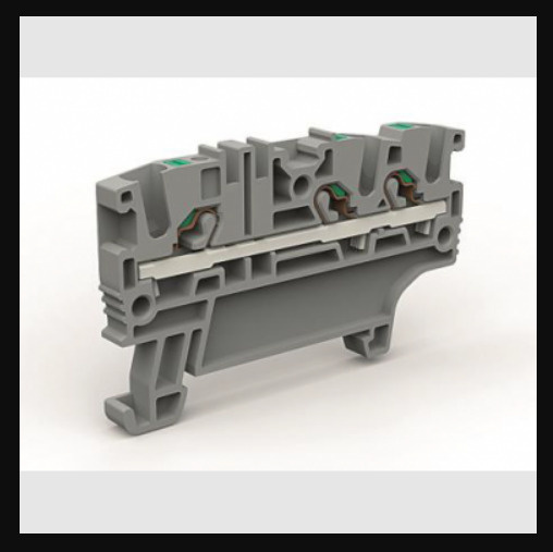 Проходная клемма 3 точки подключения на 2,5 кв.мм синяя ZEFC210BL DKC ...