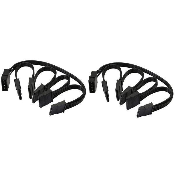 2X 4-контактный IDE 1 на 5 SATA 15-контактный кабель-разветвитель ...