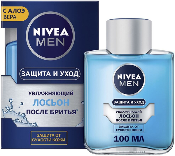 Nivea / Лосьон после бритья Nivea Men Увлажняющий Защита и уход 100мл 2 ...