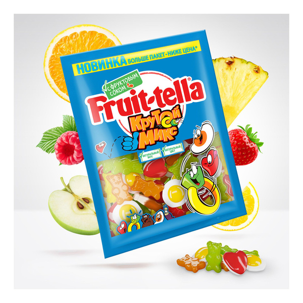 Мармелад Fruittella Крутой микс 850 г - купить с доставкой по выгодным ...