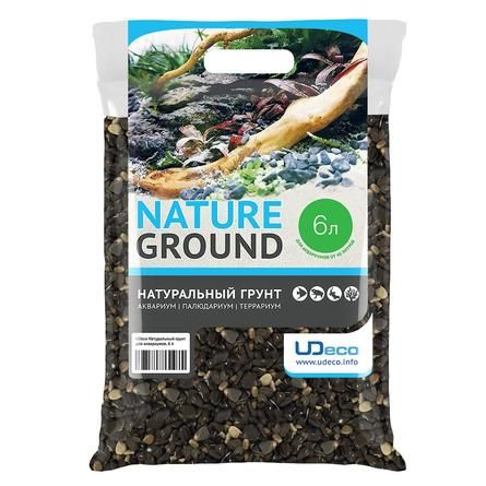 UDeco Relict Dark Натуральный грунт для аквариума Галька реликтовая ...