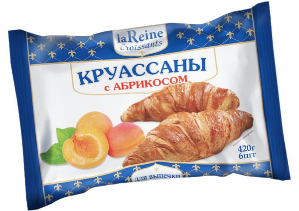 Круассаны с абрикосом La Reine, замороженные, 420 г - купить с ...