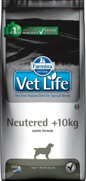 Farmina Vet Life Dog Neutered Лечебный сухой корм для кастрированных ...
