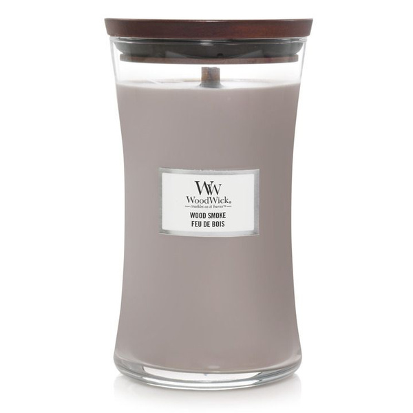 Свеча ароматическая WoodWick "Древесный дым", 17 см х 10 см, 1 шт ...