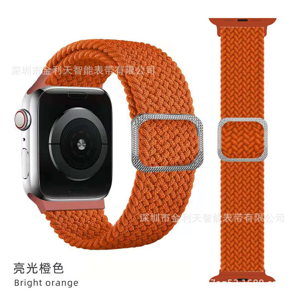 Эластичный нейлоновый ремешок для умных смарт часов Apple Watch 42-45 ...