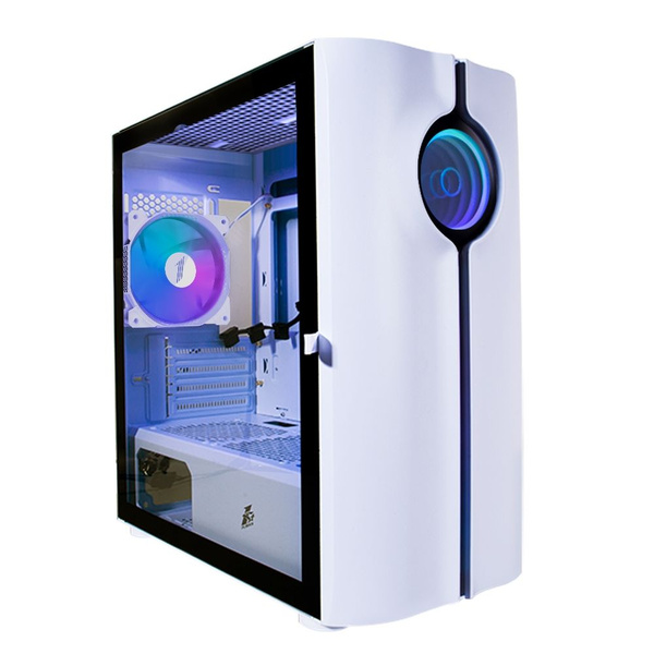 Корпус 1STPLAYER INFINITE SPACE IS3 White mATX, TG 1x120mm RGB fan inc ...
