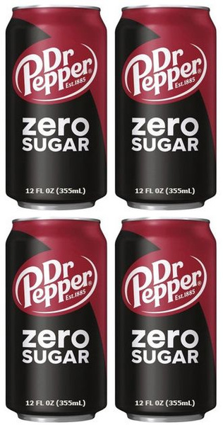 Газированный напиток Dr Pepper Original Zero Sugar "Без Сахара" USA, 4 ...