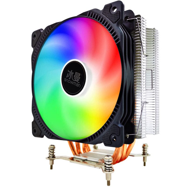 Кулер вентилятор башенный RGB (Снеговик) M-T4 для процессора + рамка на ...