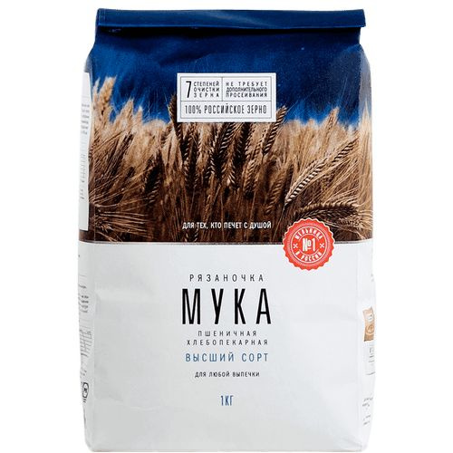 Мука Рязаночка пшеничная высший сорт 1 кг - купить с доставкой по ...