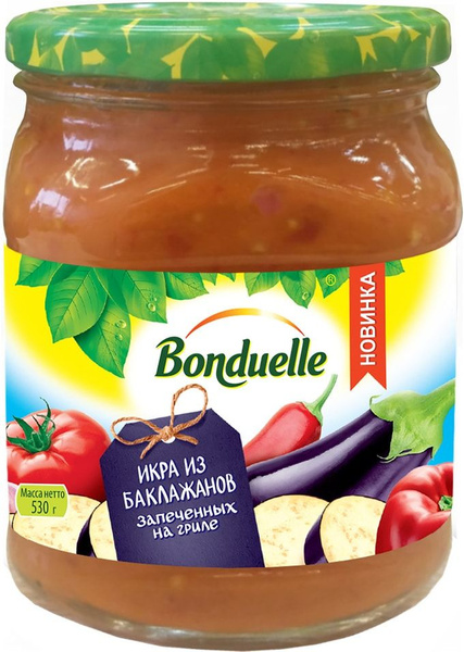 Икра Bonduelle из баклажанов запеченных на гриле 530г - купить с ...
