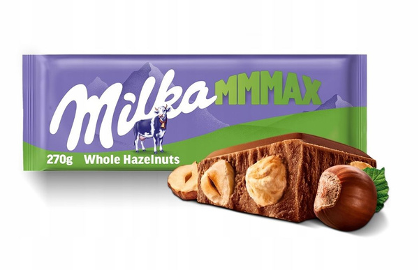 Шоколадная плитка Milka Whole Hazelnuts / Милка цельный фундук 270 г ...