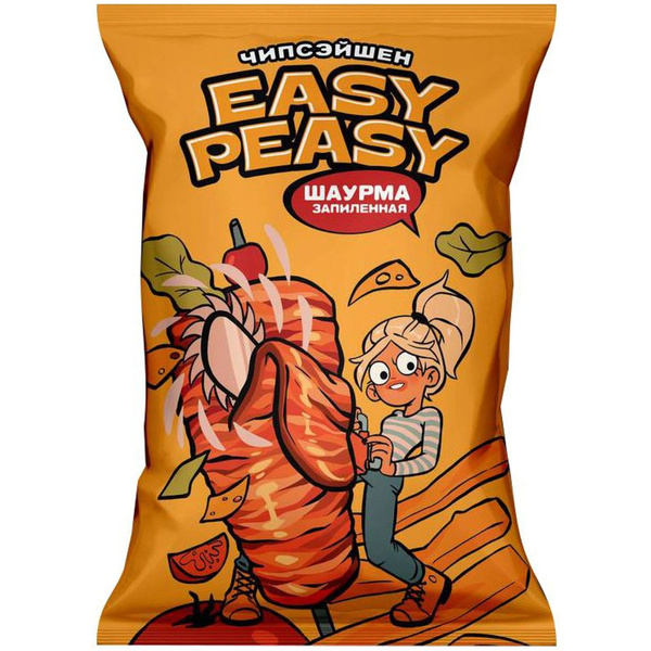 Чипсы картофельные Easy Peasy со вкусом шаурмы хрустящие, 70г, 6 шт ...