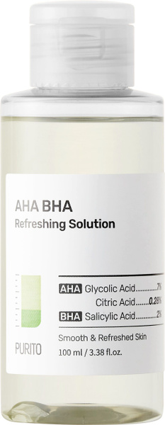 Purito Тонер для лица с кислотами AHA BHA Refreshing Solution, 100 мл ...