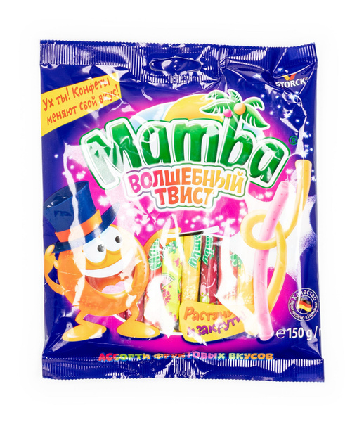 Конфеты Mamba / Мамба Волшебный твист жевательные в форме палочек 150г ...