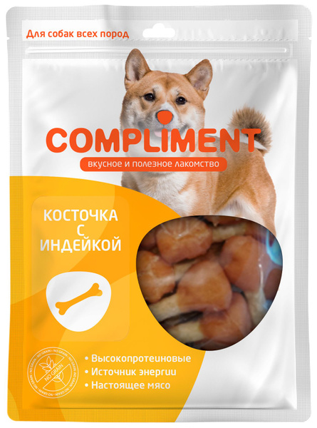 Лакомство Compliment Косточки с индейкой для собак, 20 г - купить с ...