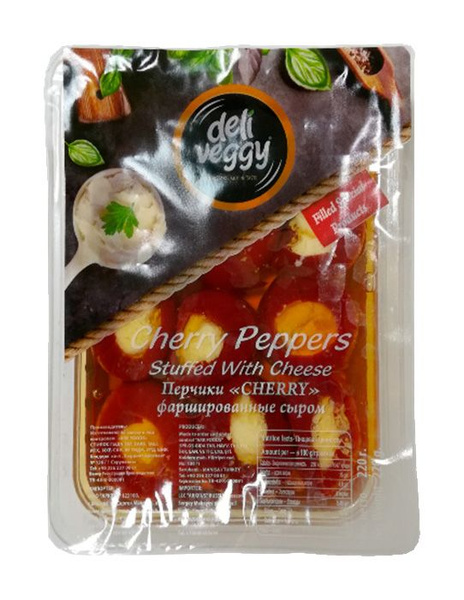 Перец черри маринованный фаршированный сыром Deli Veggy 220гр - купить ...