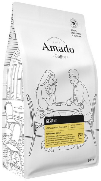 Кофе в зернах Amado Бейлис 500г 1шт - купить с доставкой по выгодным ...