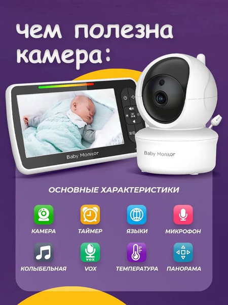 Видеоняня Babymonitor SM650, поворотная камера - купить с доставкой по ...