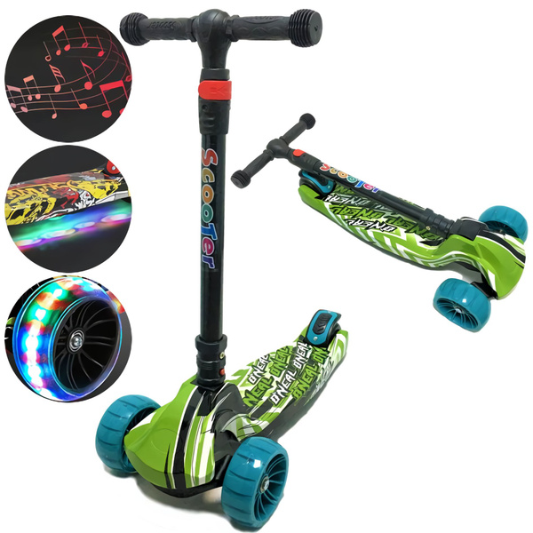 Самокат Городской Scooter Maxi Graffiti Lights 2503 складной с ...