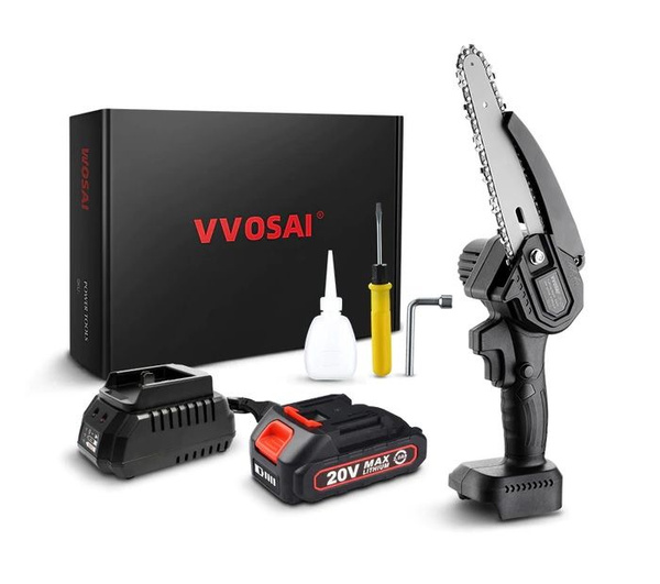 Пила аккумуляторная цепная VVOSAI (WOSAI) WS-DSJ20 20В 2,0Ач с одним ...