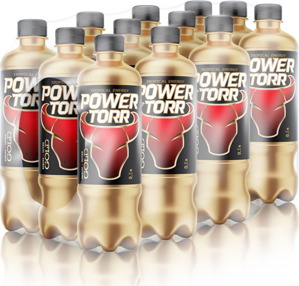 Энергетический напиток Power Torr Gold, 12 шт по 500 мл - купить с ...