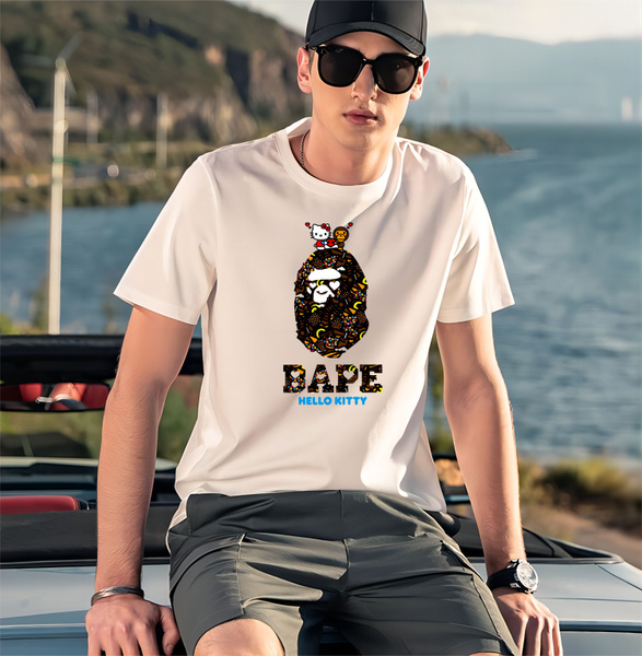Футболка A BATHING APE, размер 50, цвет белый, хлопок - купить по ...