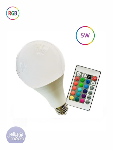 Jellymoon Умная лампочка RGB лампа 5в Е27, 5 Вт, Светодиодная, 1 шт ...