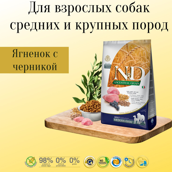 Farmina n&d ancestral grain низкозерновой корм для взрослых собак ...