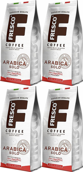 Кофе Fresco Arabica Solo в зернах, комплект: 4 упаковки по 1 кг ...