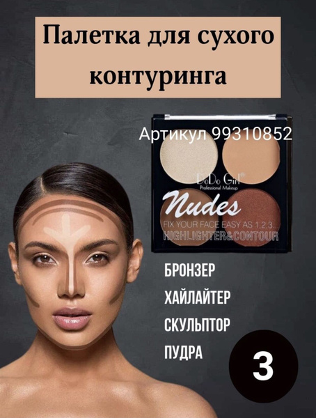 Палетка для контуринга лица, скульптор - купить с доставкой по выгодным ...