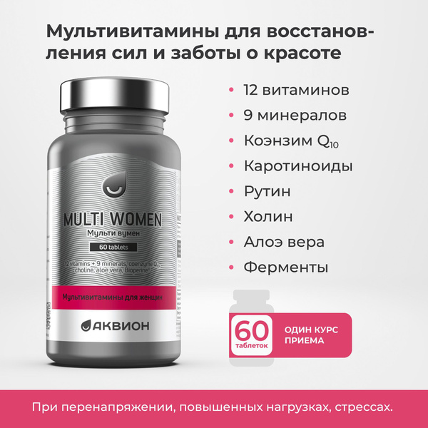 Мультивитамины для женщин с коэнзимом Q10 (Multivitamins for women ...
