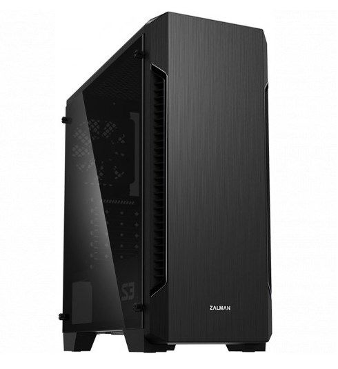 Компьютерный корпус Zalman Корпус Zalman S3 TG, Black, серебристый ...