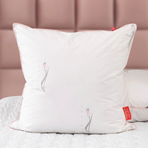 Подушка Kariguz, 70x70 см, наполнитель Пух, Гусиный пух, - купить по ...