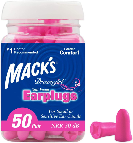 Mack 's Dreamgirl Мягкая пенообразная затычка для ушей, 50 пар, Пинк ...