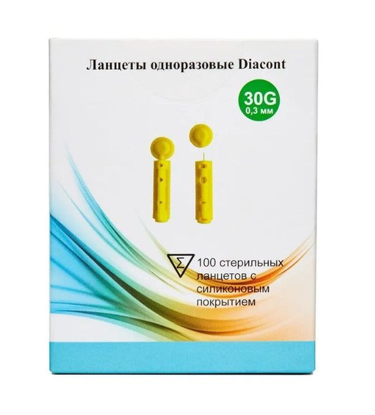 Ланцеты для глюкометра универсальные Diacont (Диаконт), одноразовые ...