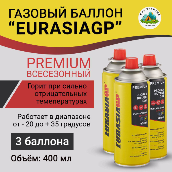 Газовый баллон EurAsia GP туристический для плиток и горелок ...