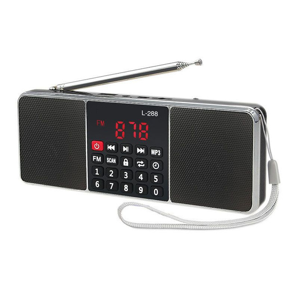 Радиоприемник, Радио FM/AM, портативный, Двойные динамики, Разъем для ...