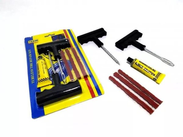 Набор для ремонта бескамерных шин / Латки для шин автомобиля, мотоцикла ...