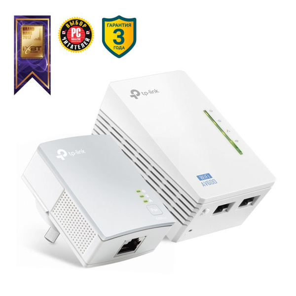 Сетевой адаптер интернет TP-Link TL-WPA4220 KIT Powerline Tp Link с ...