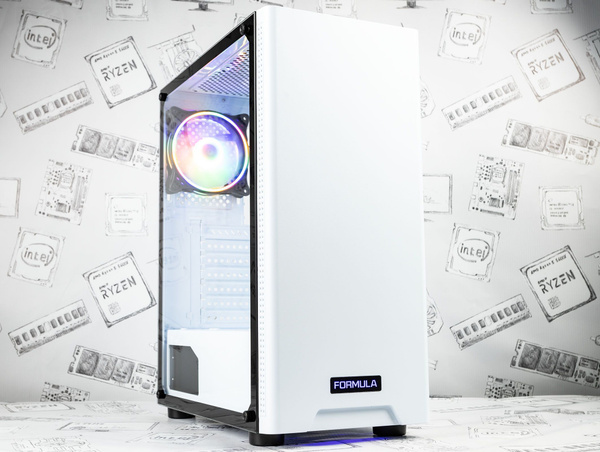 Formula CL-3301W TG White 120mm FRGB вентилятор Каленое стекло ATX ...