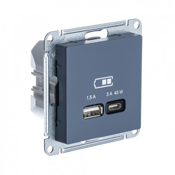 Systeme Electric AtlasDesign Грифель USB Розетка A + Type-C 45W ...
